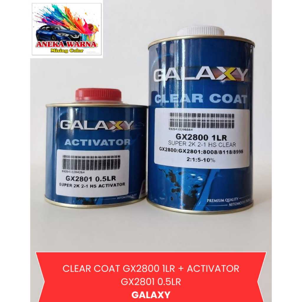 Clear Coat Galaxy GX2800 2K HS Polyurethane Acrylic 1,5LTR 2:1