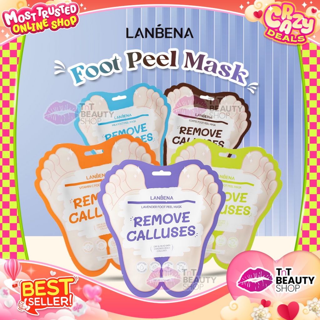 Lanbena 1 Pair Foot Peeling Mask Remove Dead Skin Masker Kaki Pengelupas Kulit Mati TnT Beauty Shop