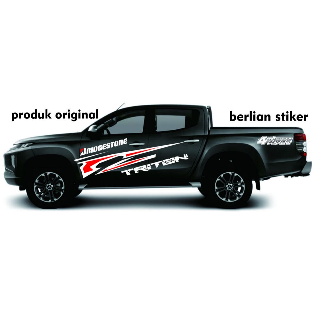 promo stiker mobil mitsubishi triton cutting stiker lis bodi samping terbaru keren