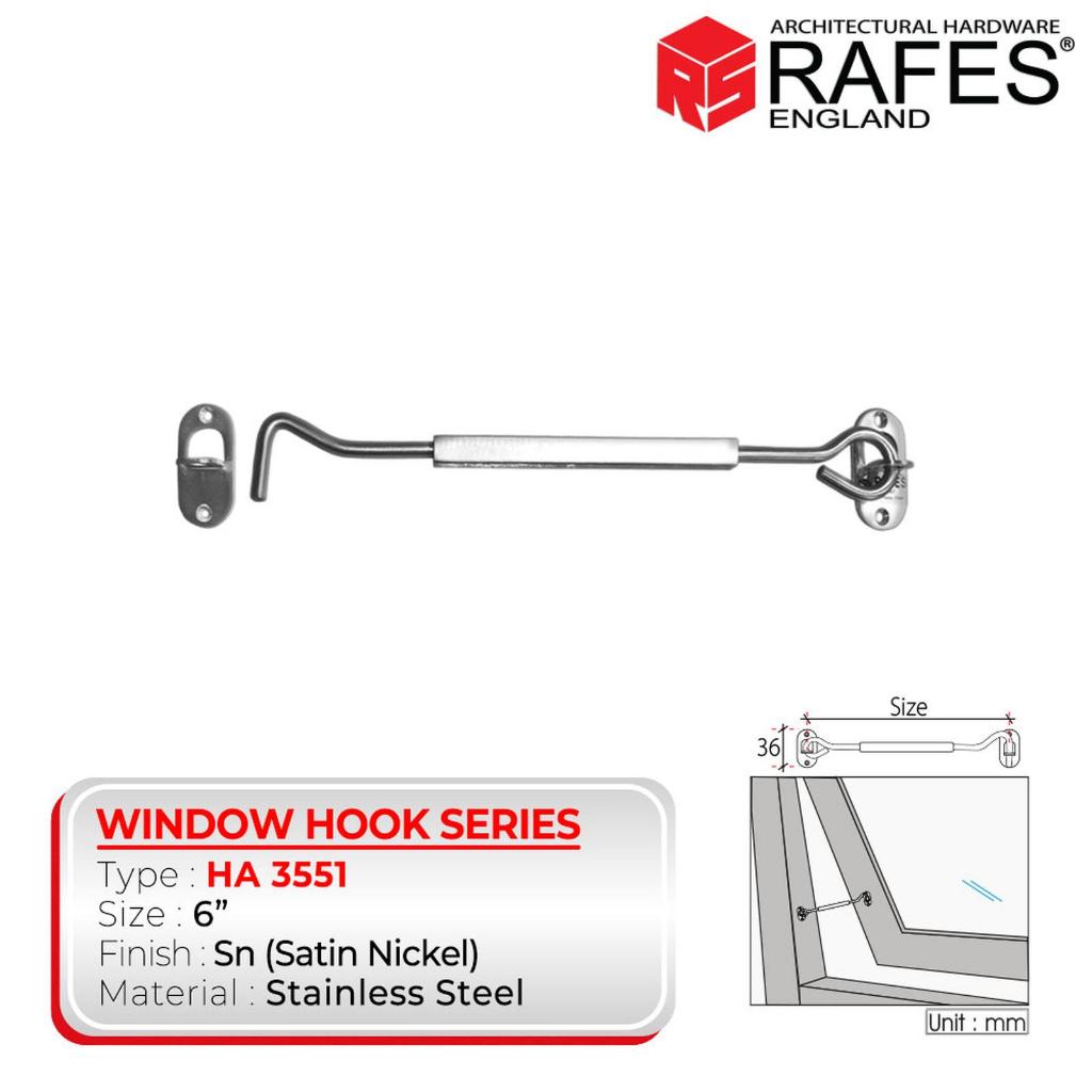 HAK ANGIN JENDELA RAFES STAINLESS STEEL - HA 3551