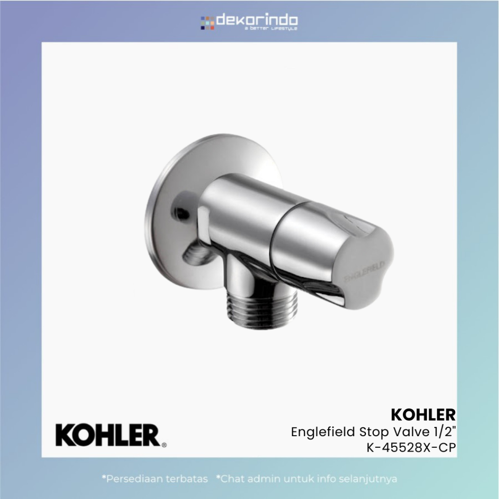 KOHLER - ENGLEFIELD STOP VALVE 1/2" POLISHED CHROME - K-45528X-CP
