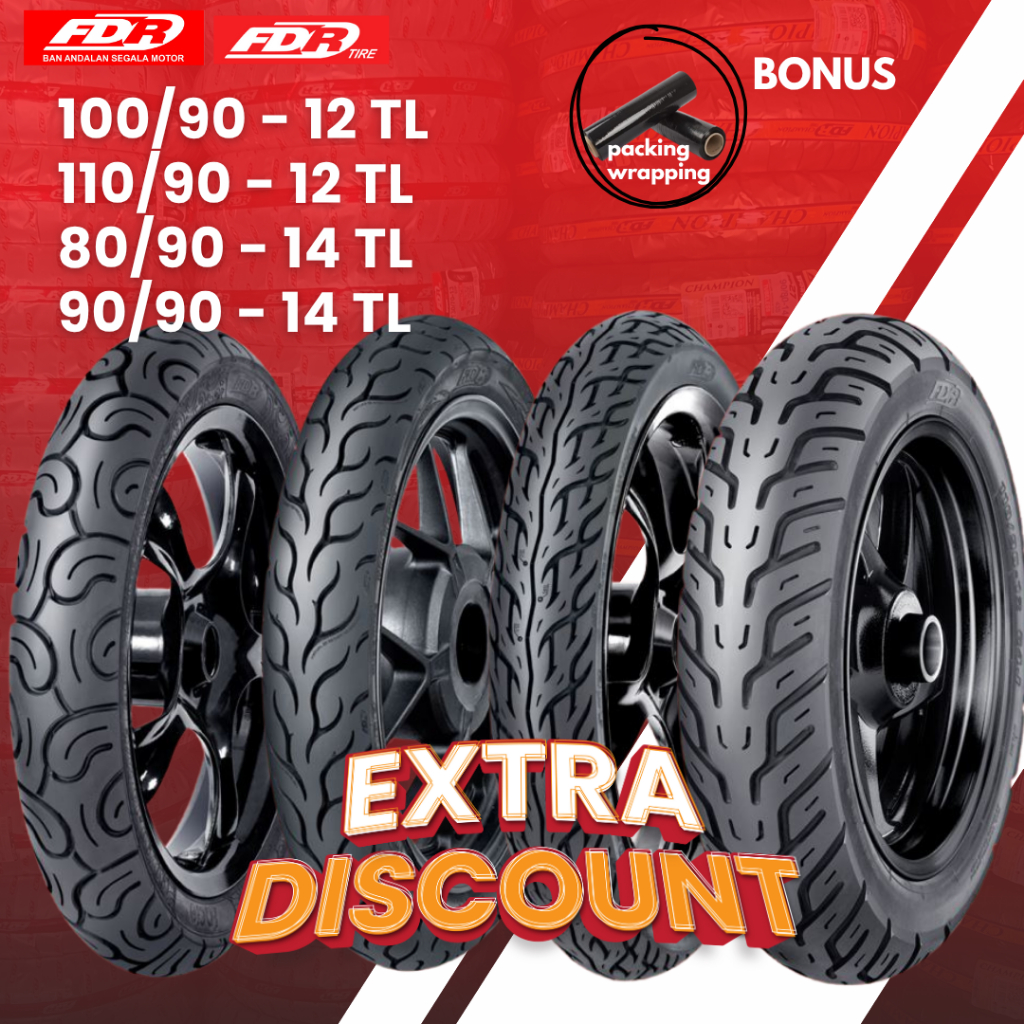 BAN LUAR FDR BEBEK TUBELESS RING 14 / BAN FDR RING 14