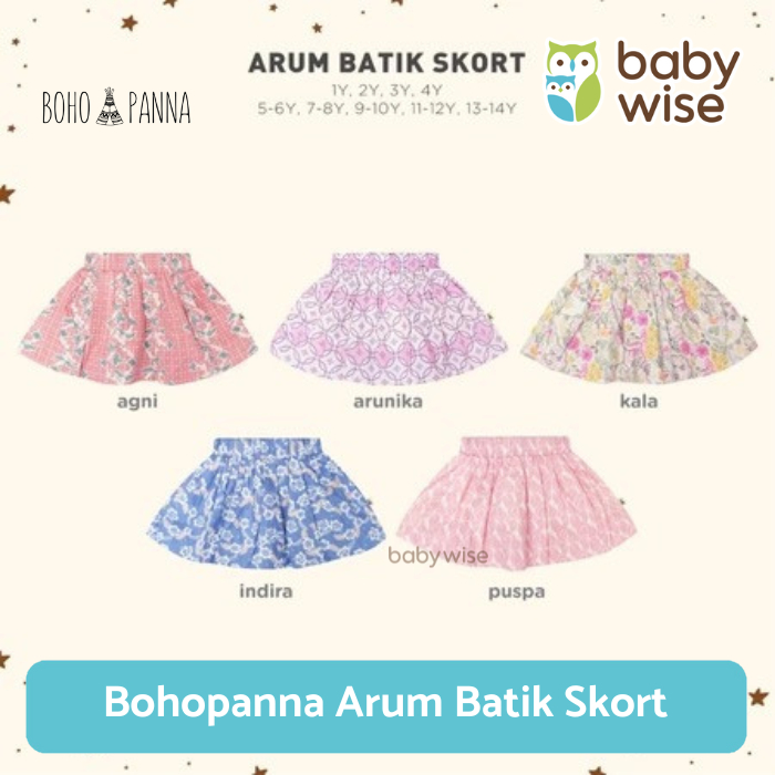 Bohopanna Arum Batik Skort - Bawahan Batik Anak Perempuan