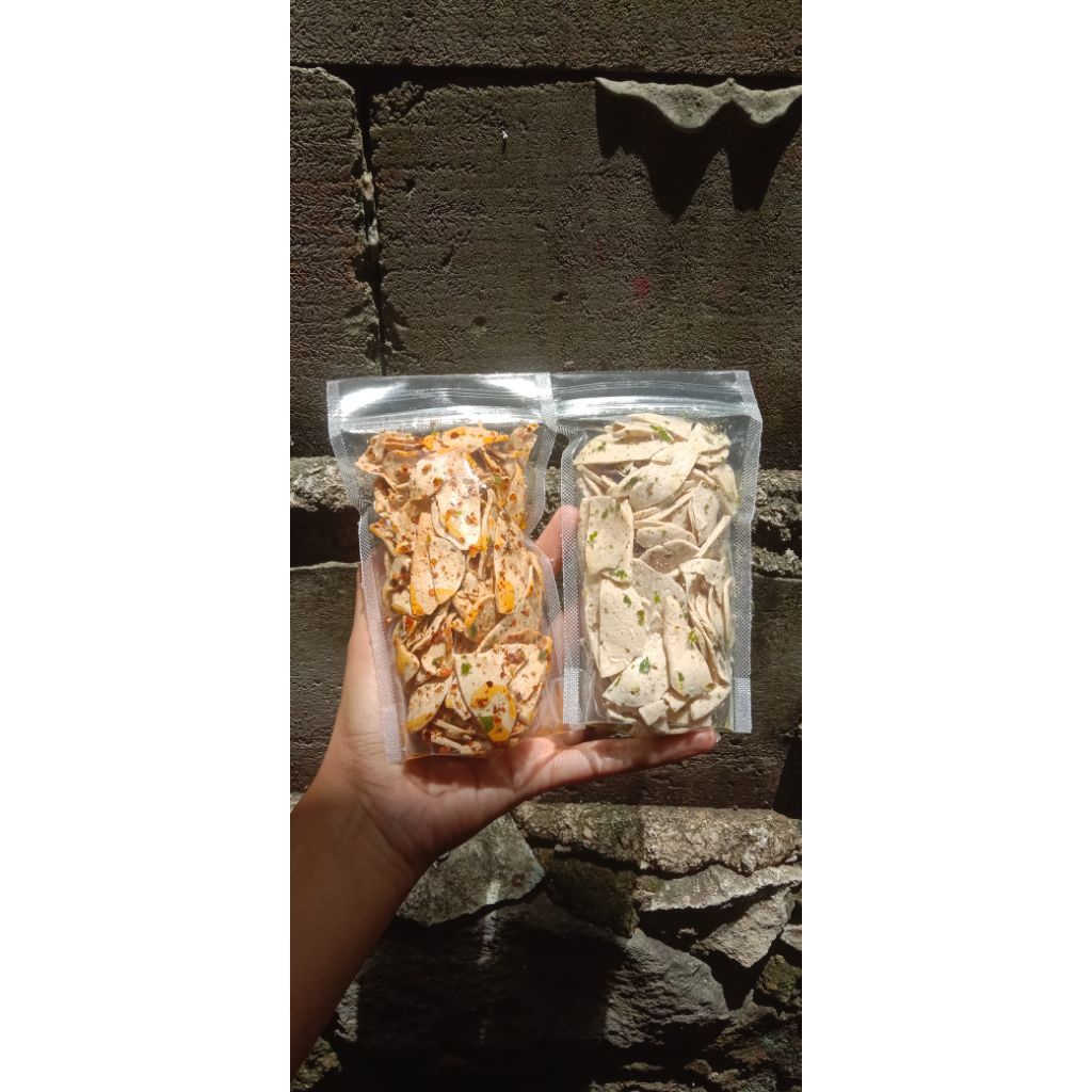 Basreng Daun Jeruk Kemasan pouch kecil