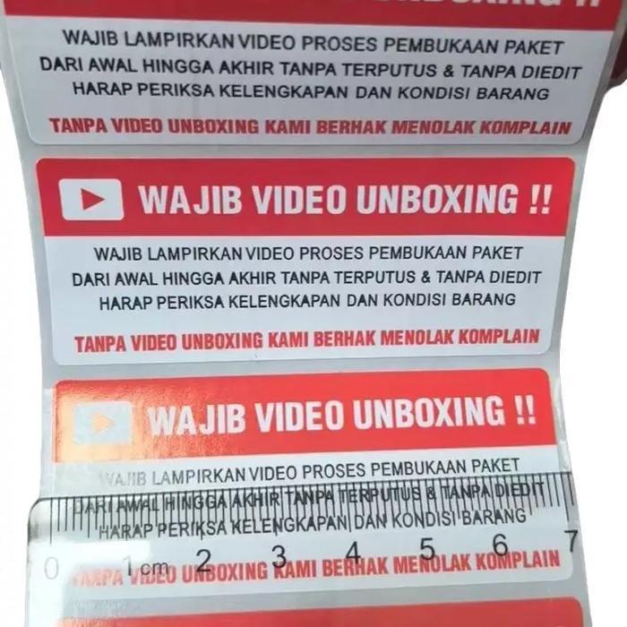 STICKER “WAJIB VIDEO UNBOXING”