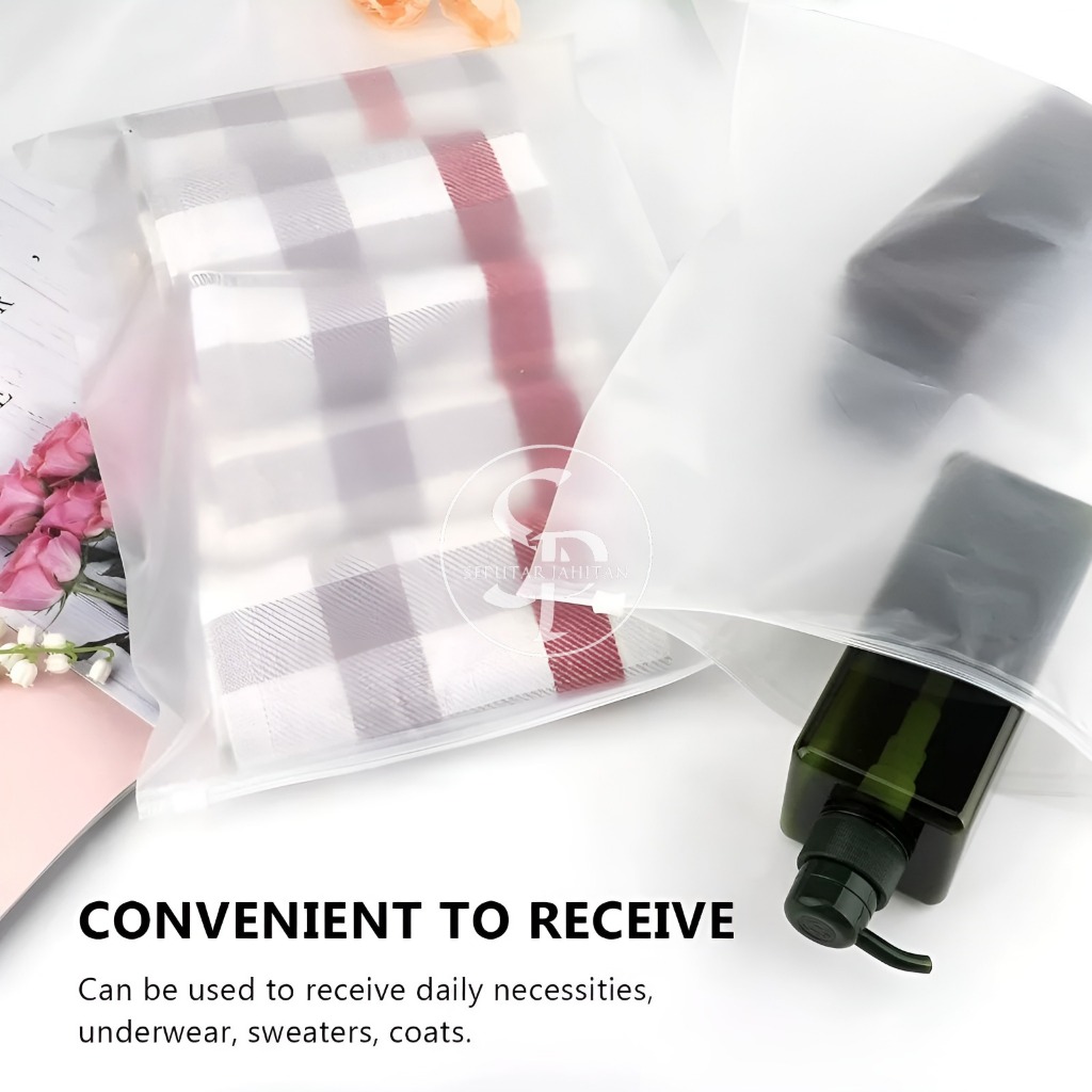 Plastik Zipper lock Bag baju Doff/Zip per Lock Travelling Potrait