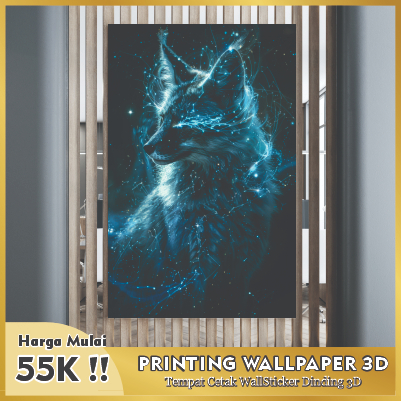 sticker dinding kamar tidur aesthetic, wallstiker dinding kamar tidur, printing wallpaper dinding 3d