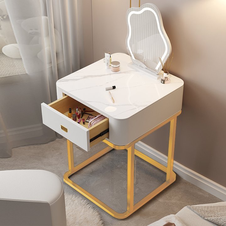 Meja Rias Tingkat Lanjut Skandinavia, Multifungsi Meja Belajar & Rias, Cermin Rias Satuan, Modern Mi