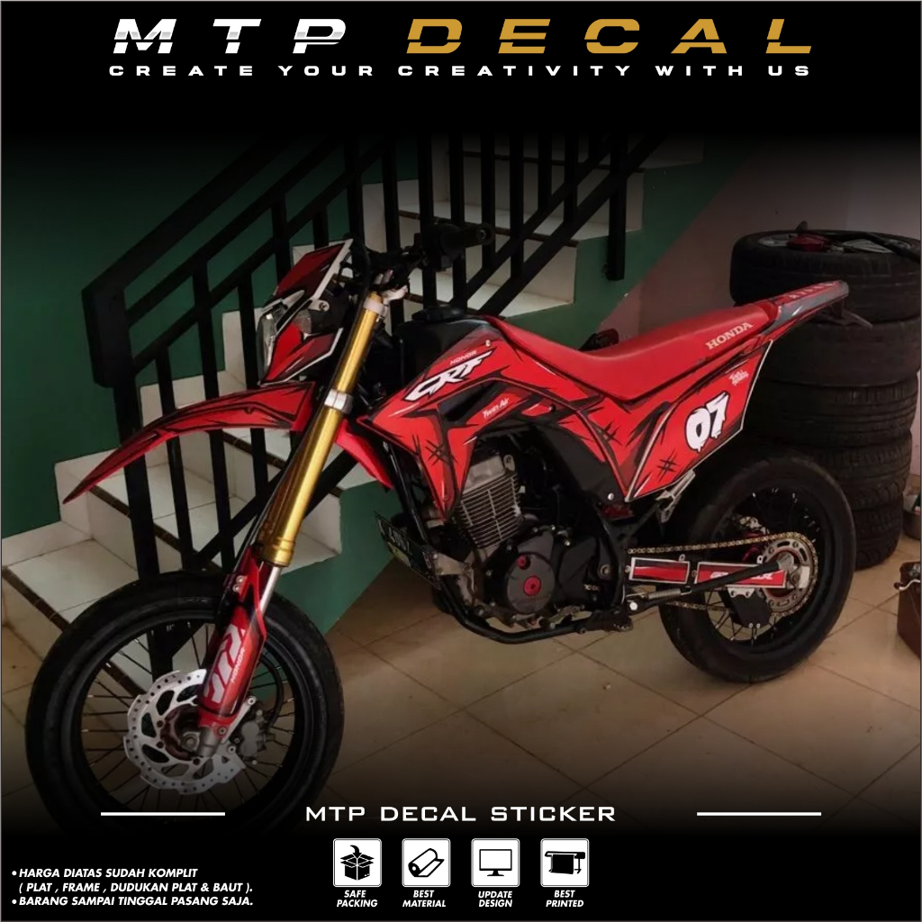MTP Decal Stiker CRF 150L Premium Full Body Bebas Custom Desain Anime Style K.87