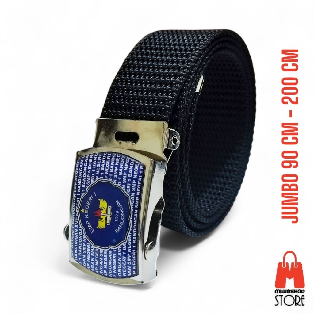 Sabuk Ikat Pinggang Sekolah Oval Custom Logo Resin SD SMP SMA SMK