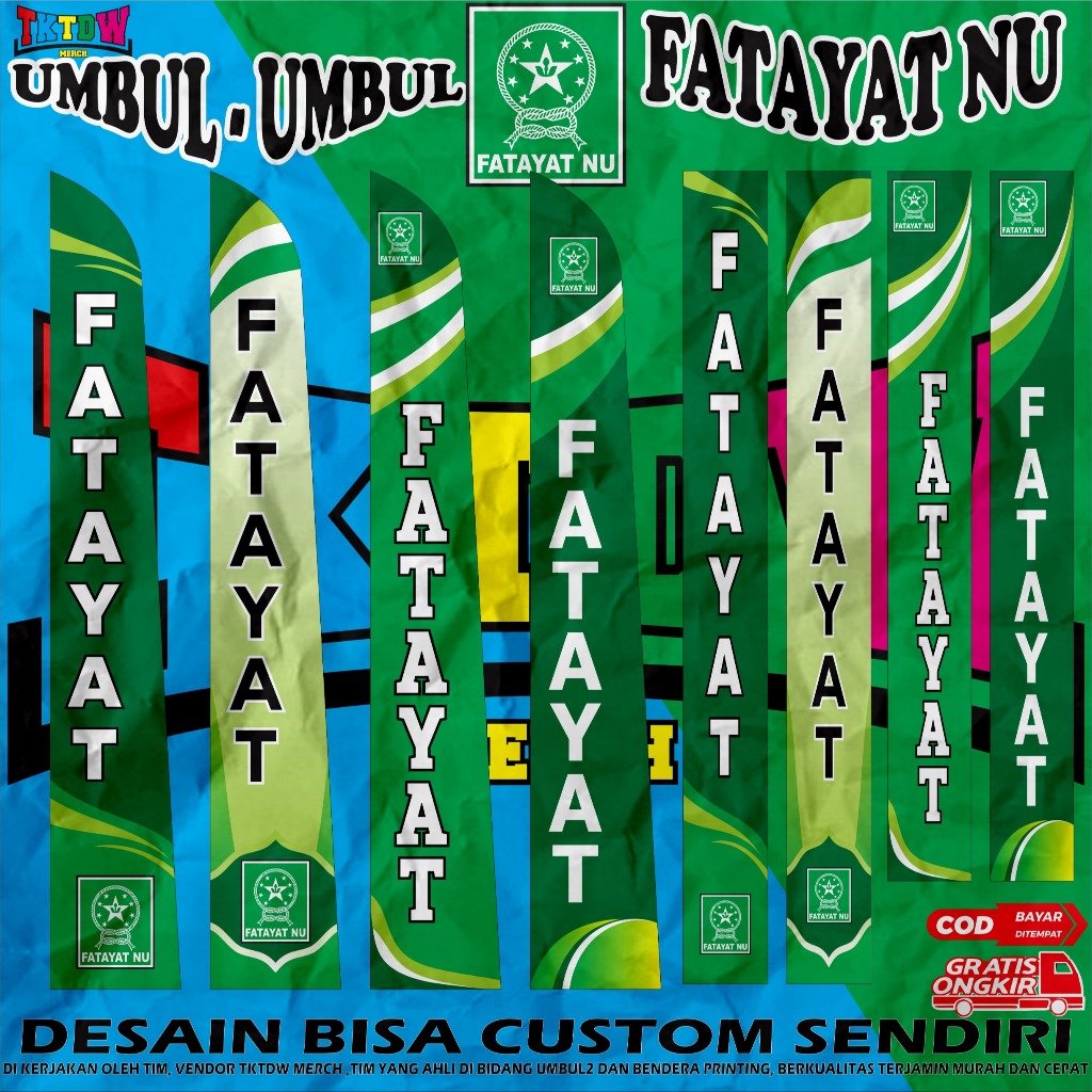 UMBUL-UMBUL FATAYAT NU BISA CUSTOM DESAIN DAN UKURAN
