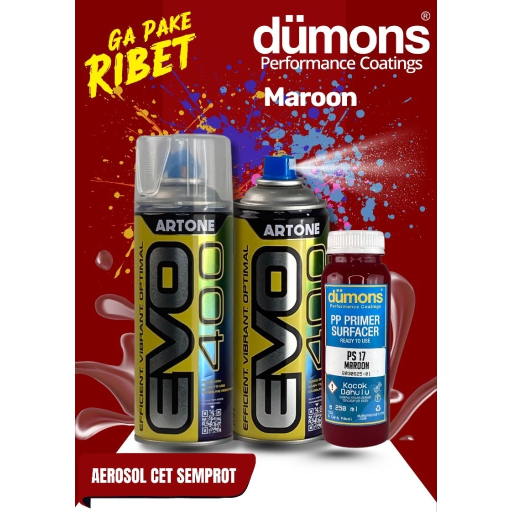 PP PRIMER SURFACER Aerosol (Artone EVO 400) Maroon