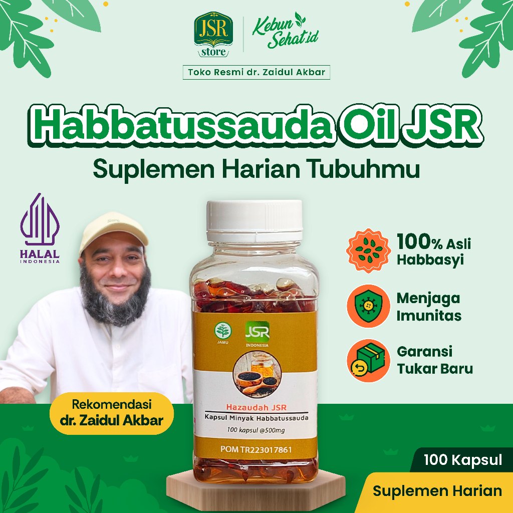 Habbatussauda Oil JSR Rekomendasi dr Zaidul Akbar - 100 Kapsul