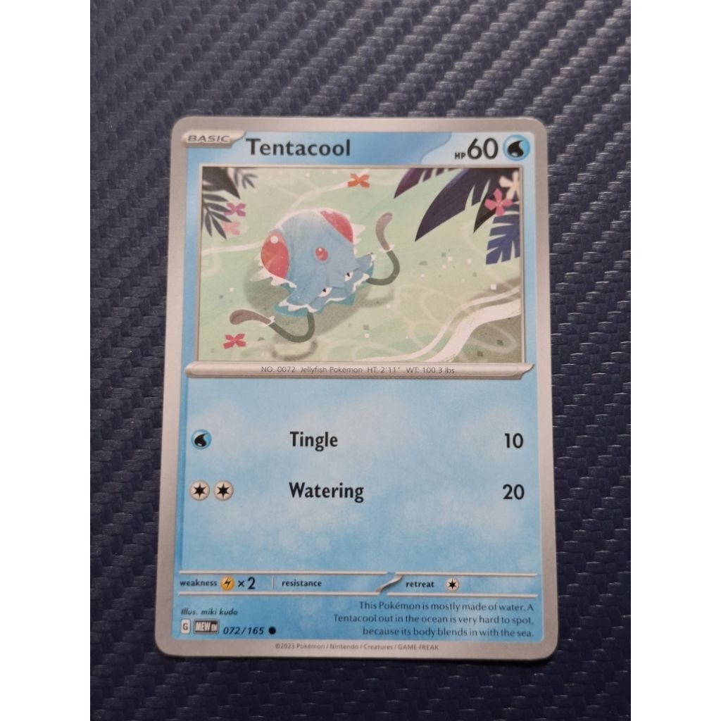 kartu pokemon original common tentacool mew 072/165