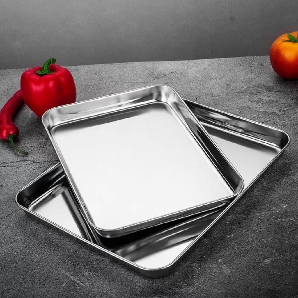 Tray Stainless Steel 304 / Nampan Baking / Nampan Oven / Wadah Stainless Kotak
