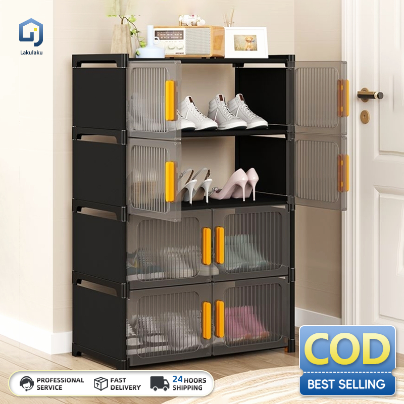 TERLARIS COD Kotak sepatu tertutup anti debu Rak Sepatu Serbaguna Rak SepatuTertutup Anti Debu