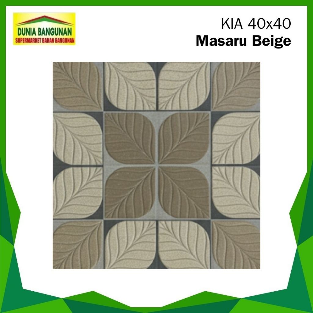 Keramik Lantai Kasar 40x40 KIA Masaru Beige Keramik Lantai Teras