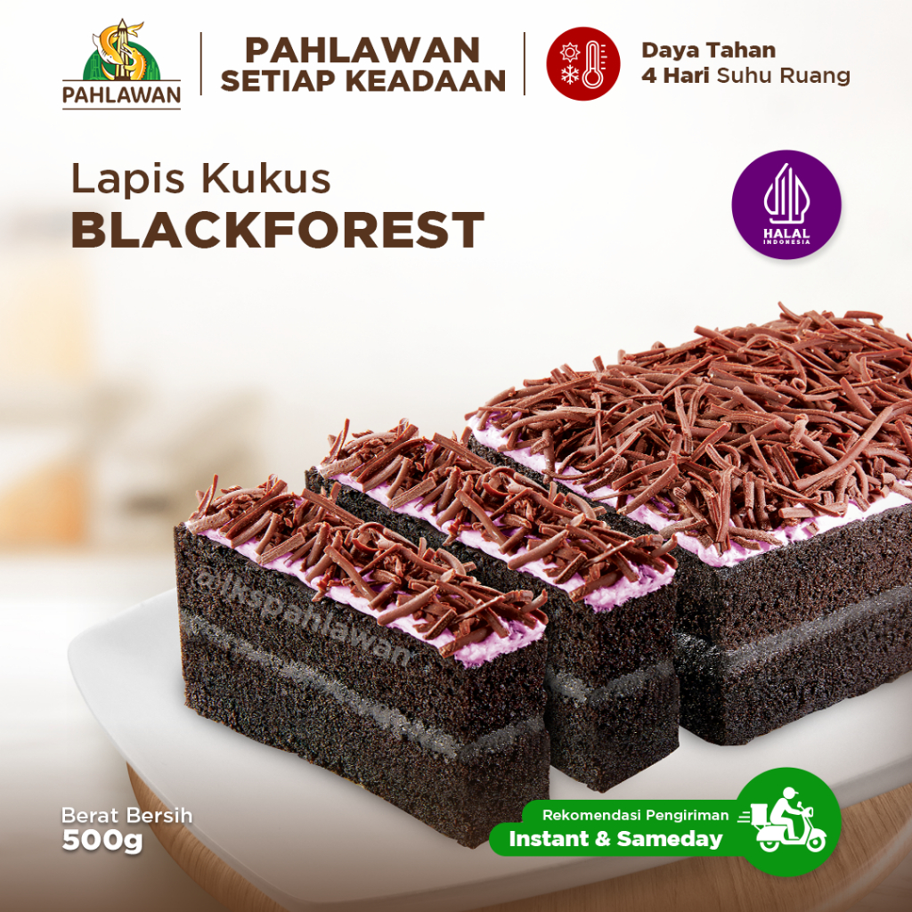 Lapis Kukus Pahlawan Blackforest Reguler Pack - Oleh-oleh Khas Surabaya