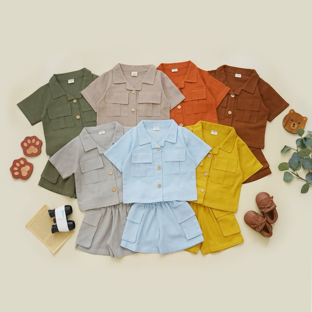 RACHIDKIDS / BAJU SAFARI ANAK / BAJU ZOO ANAK / SAFARI SET