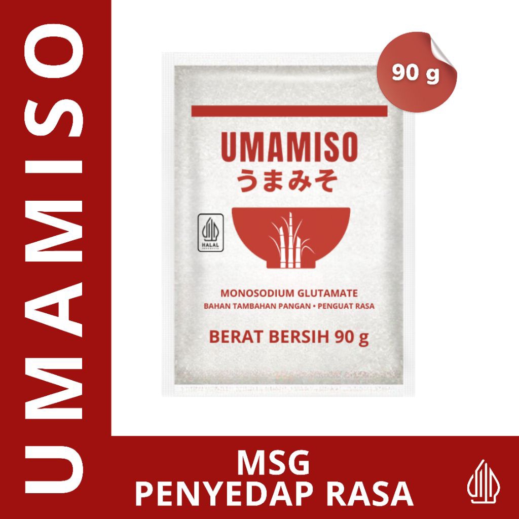 UMAMISO 90 gram | Micin Rasa Gurih Alami | MSG Premium Non Campuran | HALAL | Penambah Rasa Masakan 