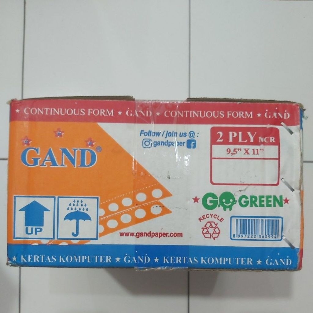 Continuous Form 9,5"x11" 2 ply NCR / Kertas Komputer NCR 2 ply / K.2