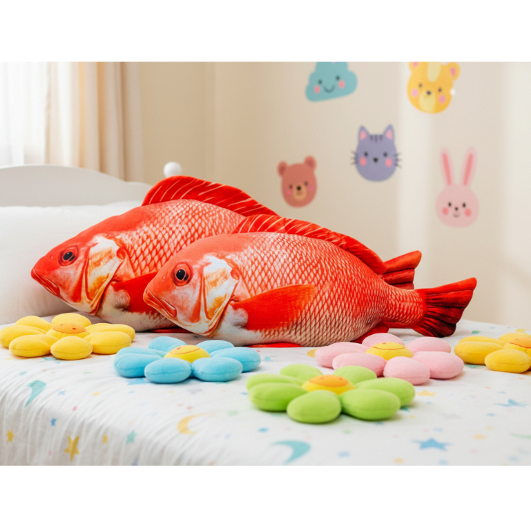 Boneka Ikan Kakap Merah Besar – Boneka Ikan Lucu Ukuran XL