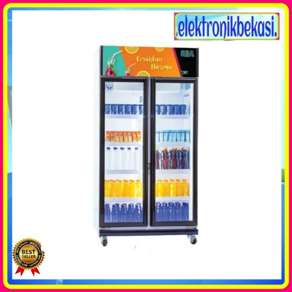 SHOWCASE RSA OPAL / RSA SHOWCASE DISPLAY COOLER 2 PINTU 600 LITER / RSA OPAL 600 LITER