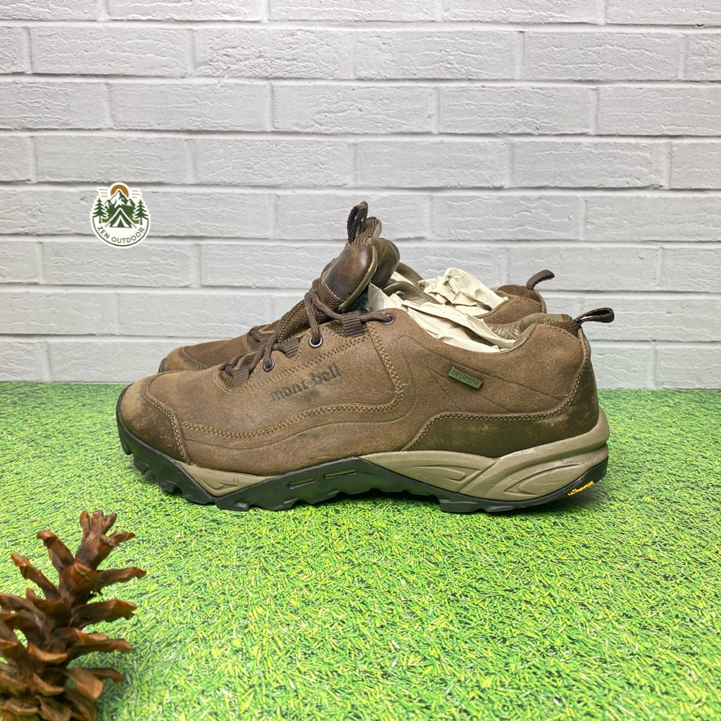sepatu outdoor hiking gunung Mont-bell Full Leather Brown 41