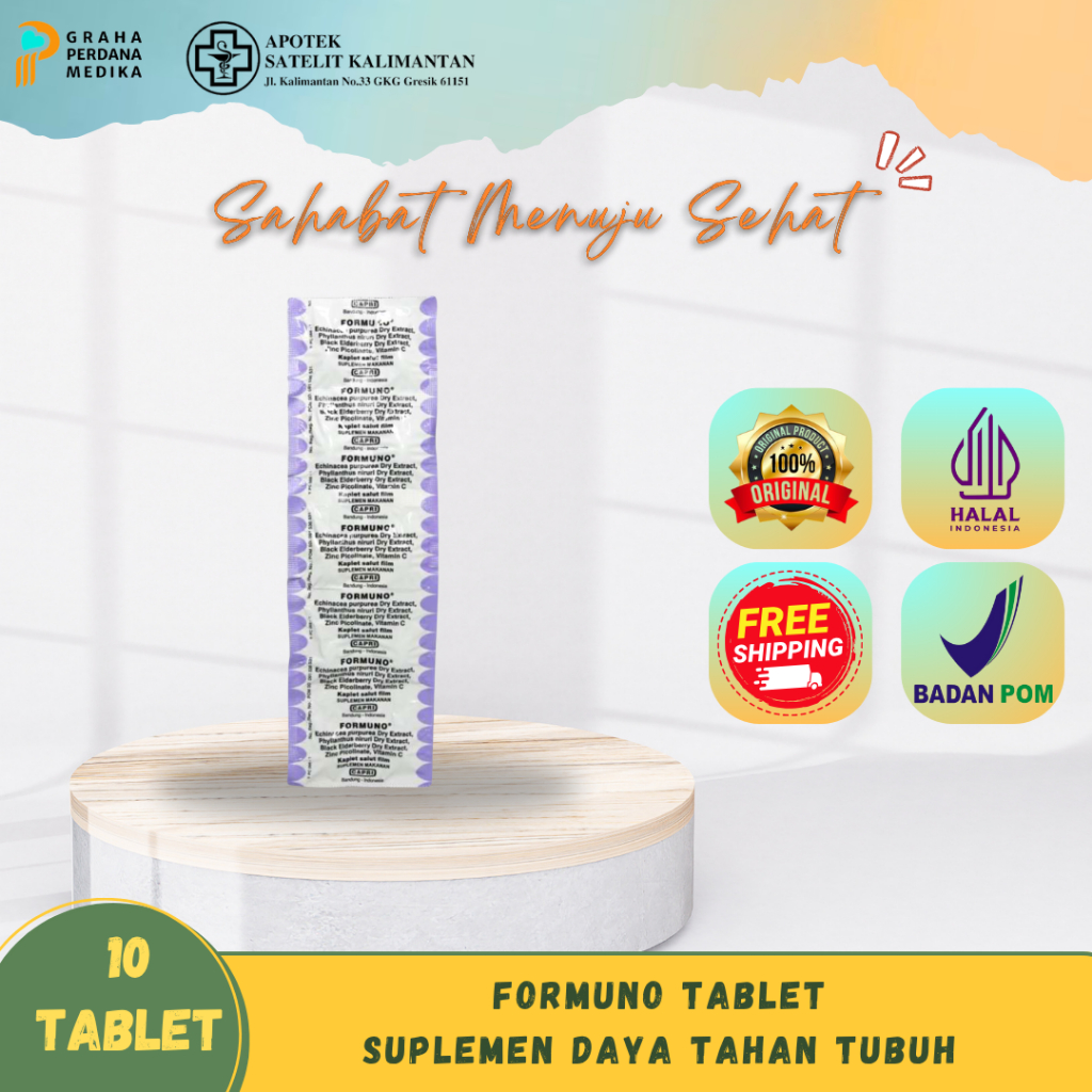 FORMUNO TABLET - Vitamin Daya Tahan Tubuh @10 Kaplet