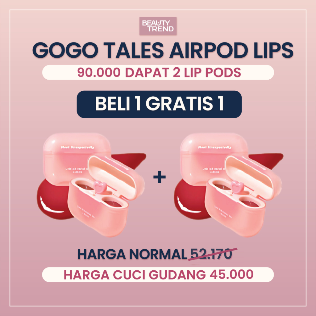 [CUCI GUDANG] Gogo Tales Lip Pods Gogo Tales AirPod Lip Gogo Tales Cloud Sense Dual Colour Lip GT621