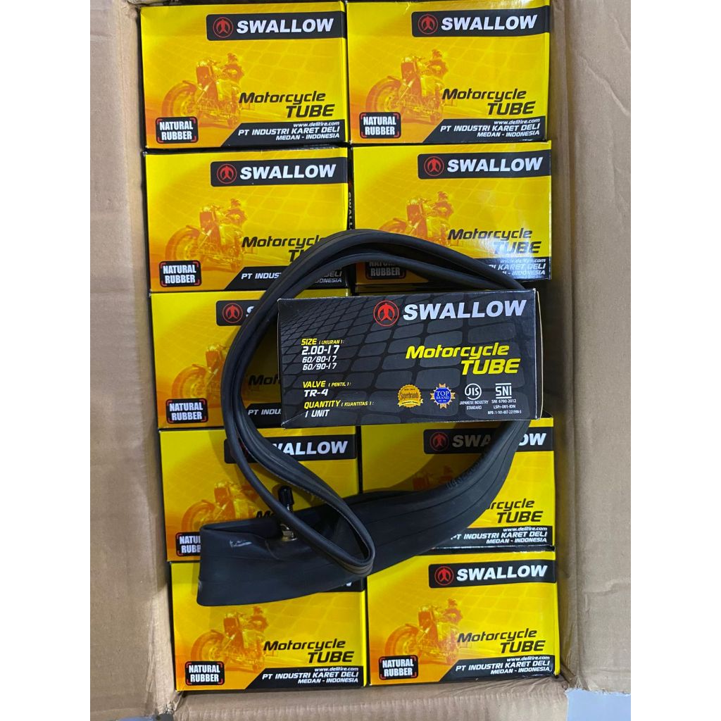 SNI Ban Dalam SWALLOW 200-17 Ban DALAM Motor Ukuran { 60/80-17, 60/90-17 }REVO, SUPRA, JUPITER, SUPE
