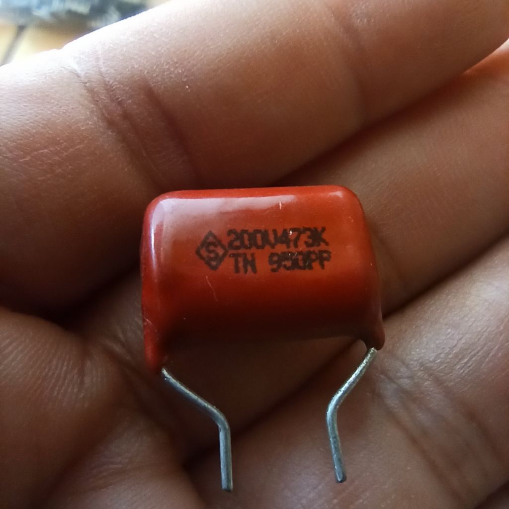 Capacitor Red Drop 47nf / 0.047uf / 473 untuk tone gitar dan bass kapasitor
