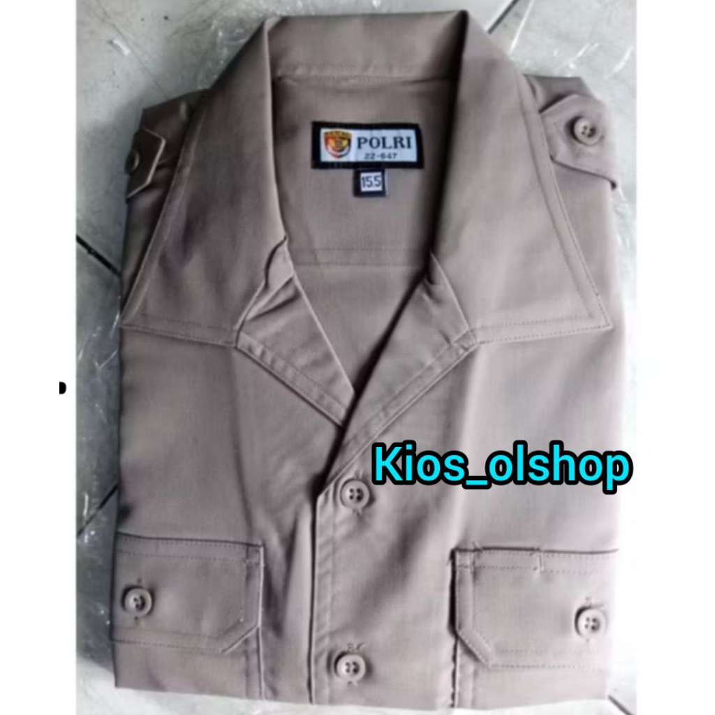 Atasan baju PDH Jatah POLRI kain halus original.