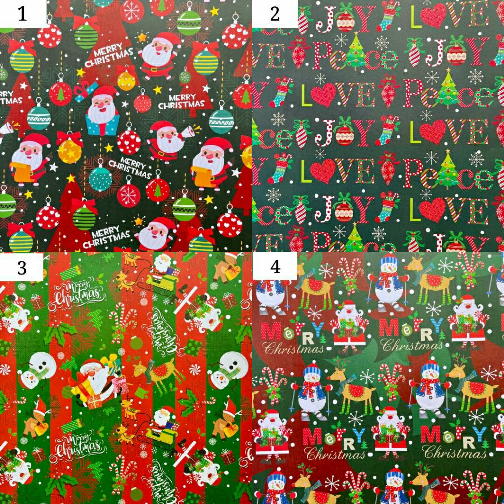 Kertas Kado Natal Sansan Wawa / Kertas Kado Natal Sanwa / Kertas Kado Merry Christmas