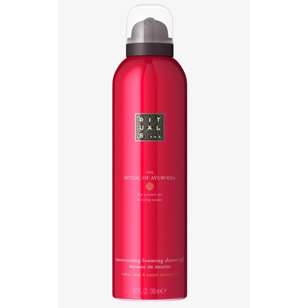 FOAMING SHOWER GEL - THE RITUAL OF AYURVEDA - SWEET & NUTTY - SWEET ALMOND OIL & INDIAN ROSE - Showe