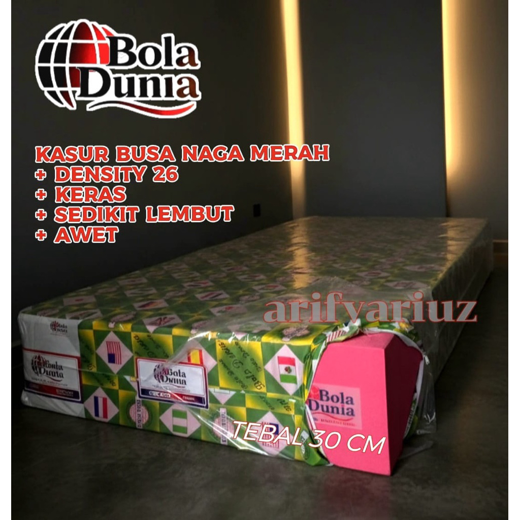 ( Pre Order ) KASUR BUSA KERAS NAGA MERAH KERAS PADAT AWET MERK BOLA DUNIA