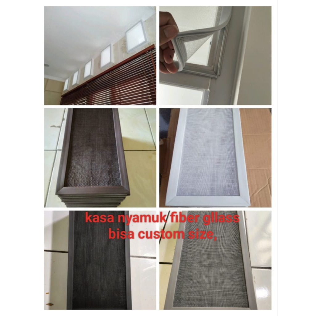 kawat nyamuk kasa nyamuk fiber glas jendela dan ventilasi bisa custom size