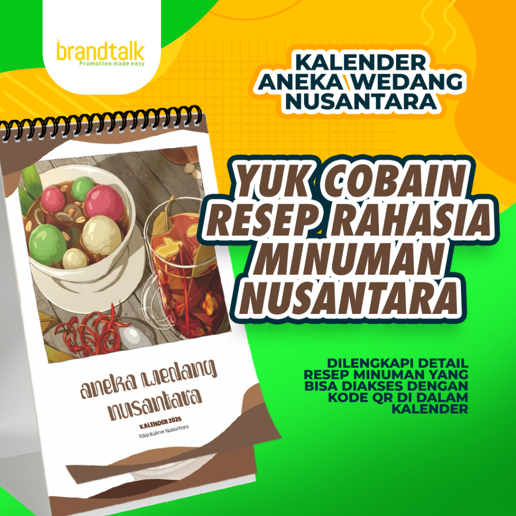Kalender Meja A5 2026 – Koleksi Resep Kuliner Tradisional Indonesia