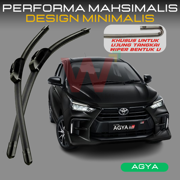 Wiper Kaca Mobil Frameless 2 Pcs Anti Gores Wiper Agya Depan Kanan Kiri Wiper Agya 2014 Wiper Agya 2