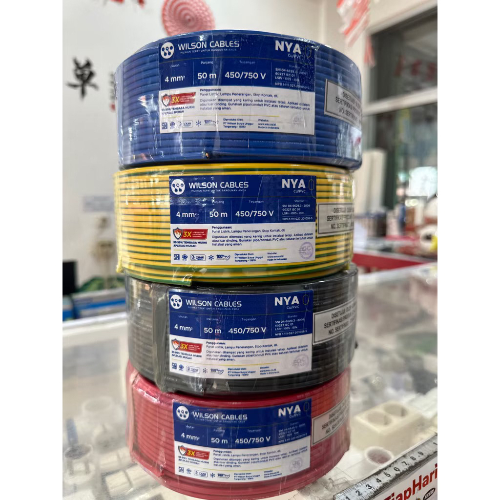 KABEL NYA 4MM WILSON KABEL TEMBAGA KAWAT TUNGGAL