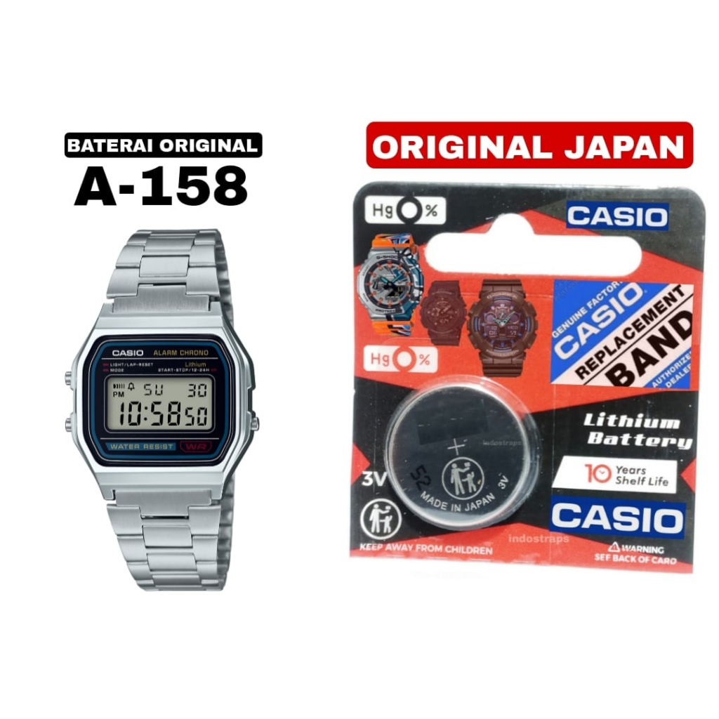 Baterai batre jam tangan Casio A-158