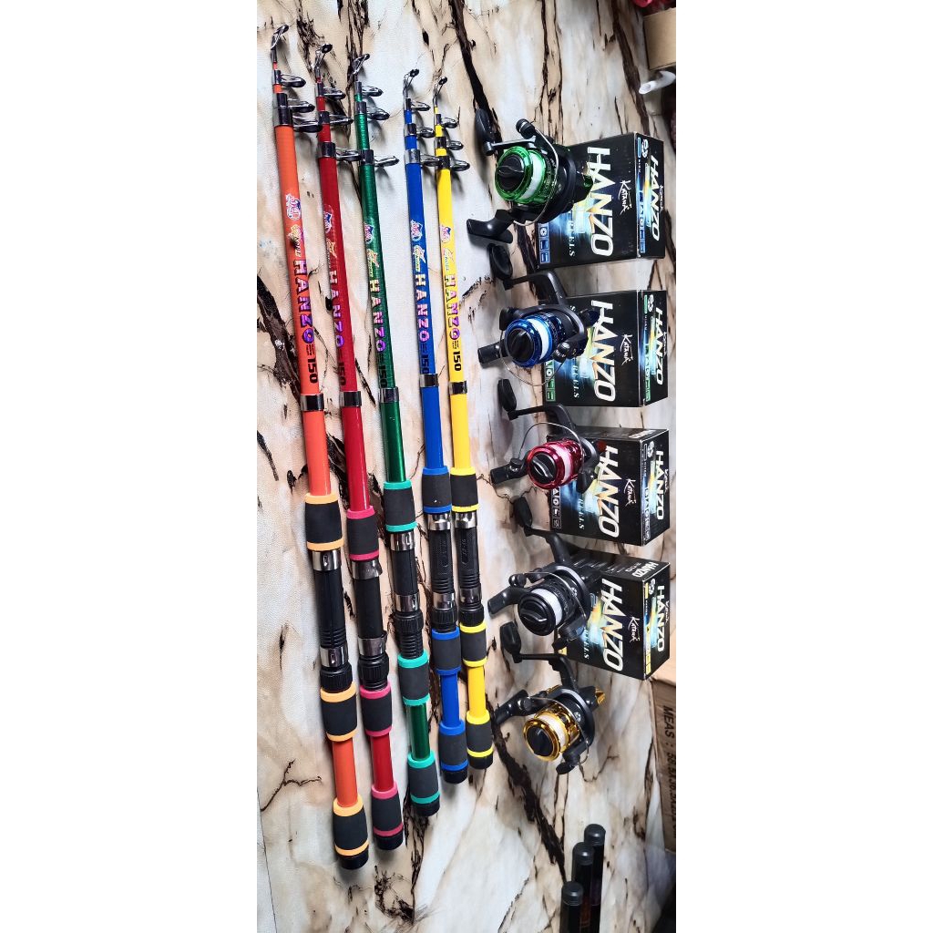 Joran Katana Hanzo 150cm dan Reel KOBE Hanzo
