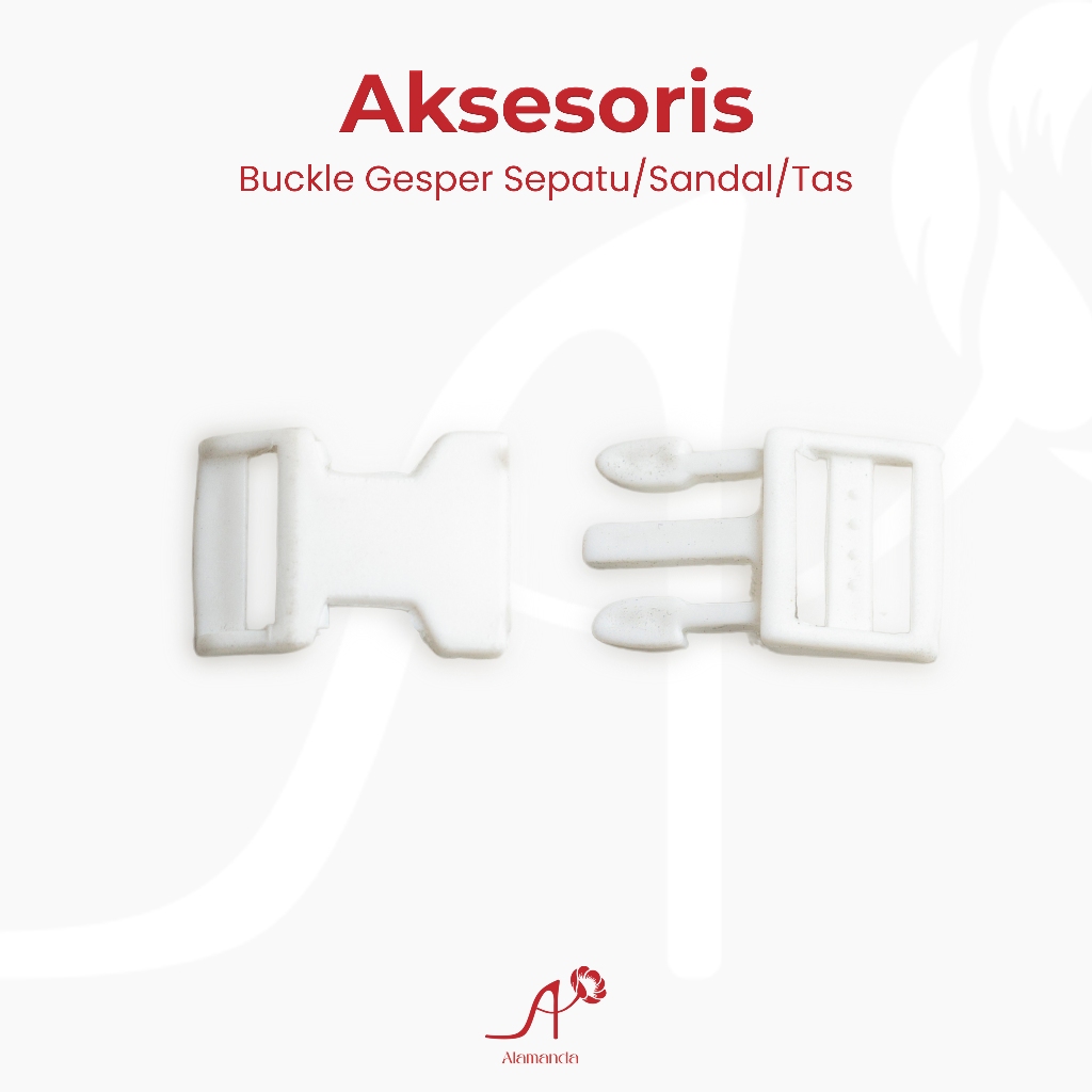 Aksesoris Buckle Kunci Sodok Gesper Plastik Warna Putih