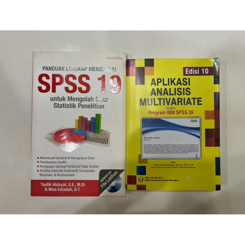 [PRELOVED] BUKU SPSS 19 & SPSS 26 PROGRAM IBM BUSINESS BISNIS STATISTIK STATISTICS MENGOLAH DATA ANA
