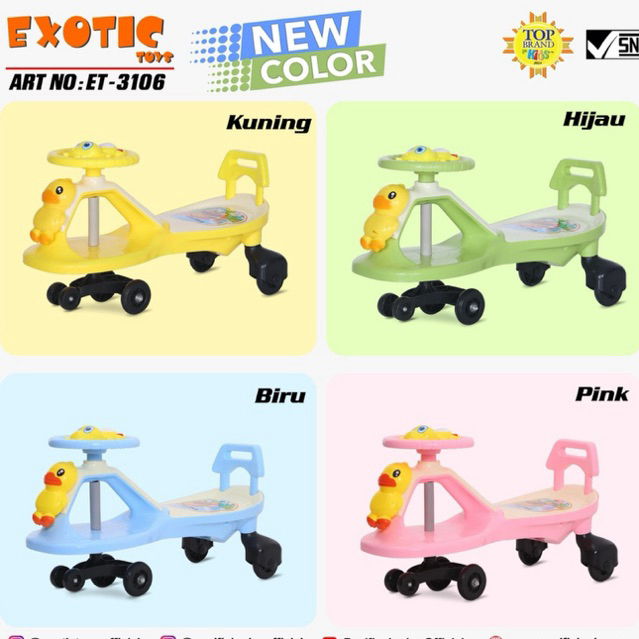 Swing Car Exotic ET-3106 / Mainan Mobilan Anak
