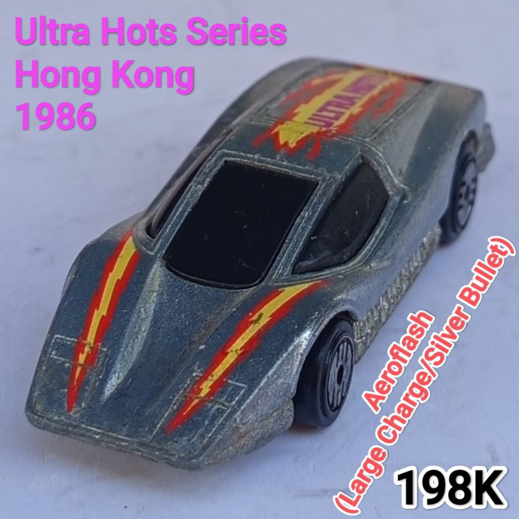 Diecast Classic Vintage Hot Wheels Ultra Hots Series Aeroflash Large Charge Silver Bullet Loose Junk