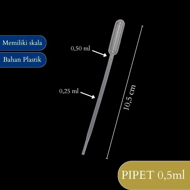 Pipet Plastik Serbaguna Ukuran 0,5ml Untuk Hidroponik