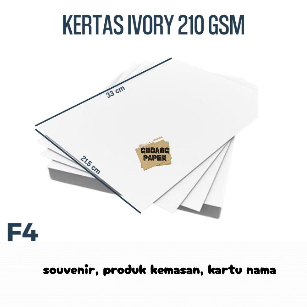 kertas ivory 210 gsm F4 isi 50 lembar kertas ivory F4 kertas ivory 210 gram