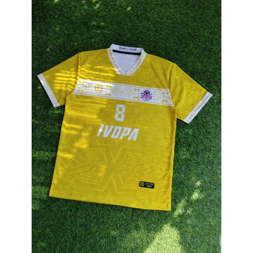 Kaos Jersey Voli Full Printing Gratis Tambah Nama Nomor Logo Sponsor