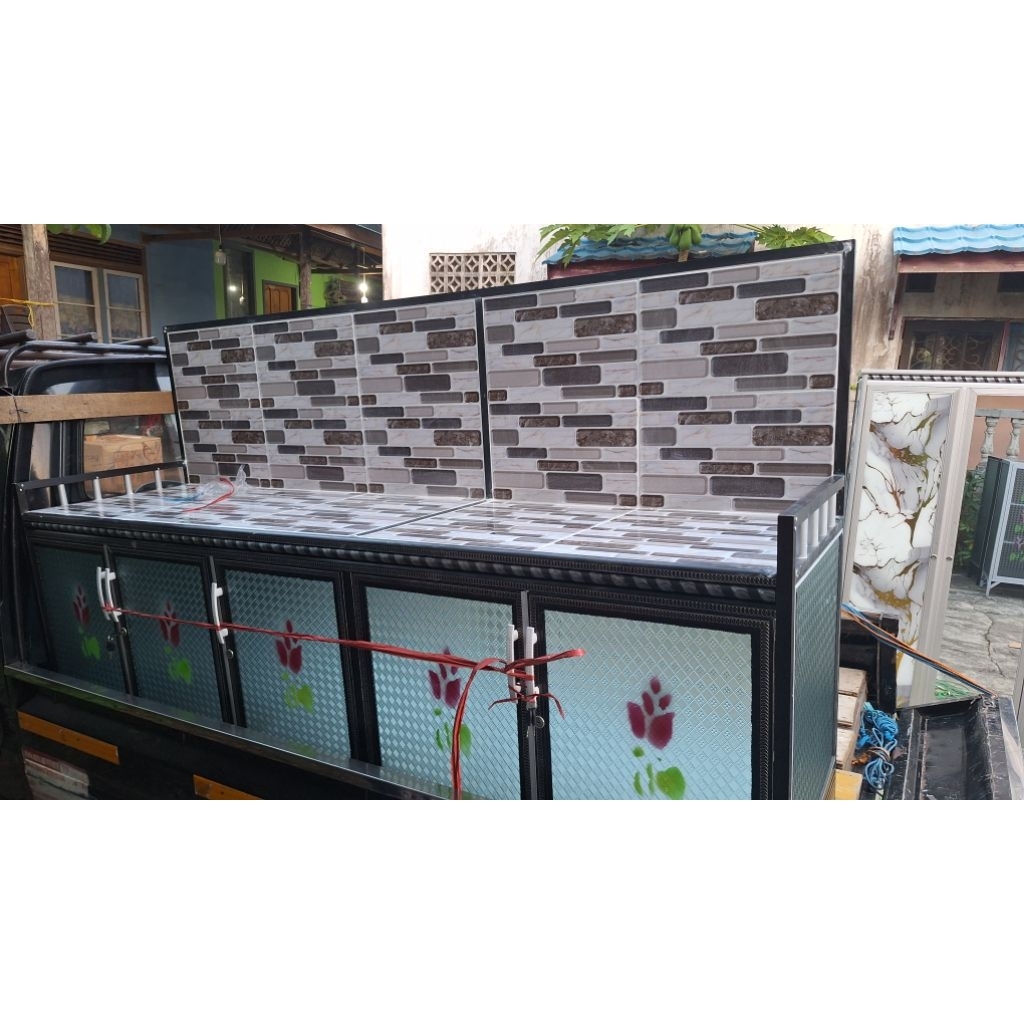 lemari meja kompor 5 pintu